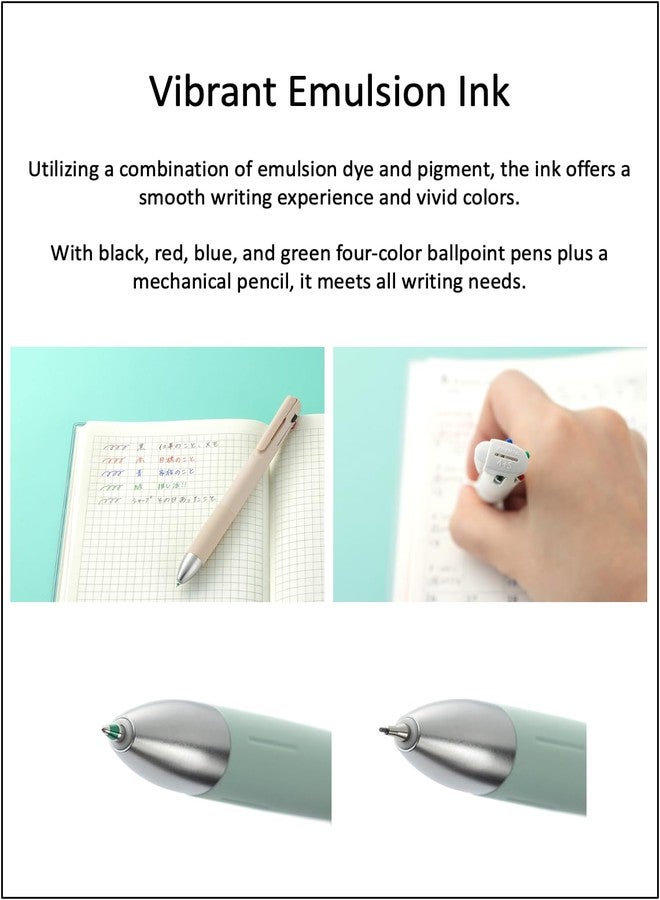 QULLITY ZEBRA Blen4+S multifunction Pen (Black/Blue/Red/Green and 0.5mm Mechanical Pencil), original Black slim pen case (Powder Blue) - Image 4