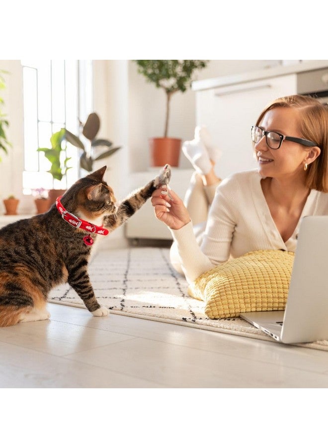 ويستيرن إرا طوق قطط مطاطي متعدد الألوان وقابل للتعديل من السيليكون | اندماج تدريبي أنيق | إعادة تعريف أسلوب القطط | طوق قطط مطاطي بلون نابض بالحياة من السيليكون مع جرس (أحمر) - Image 2