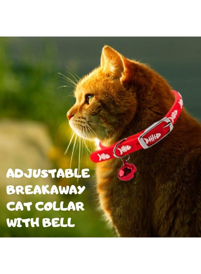 ويستيرن إرا طوق قطط مطاطي متعدد الألوان وقابل للتعديل من السيليكون | اندماج تدريبي أنيق | إعادة تعريف أسلوب القطط | طوق قطط مطاطي بلون نابض بالحياة من السيليكون مع جرس (أحمر) - Image 3