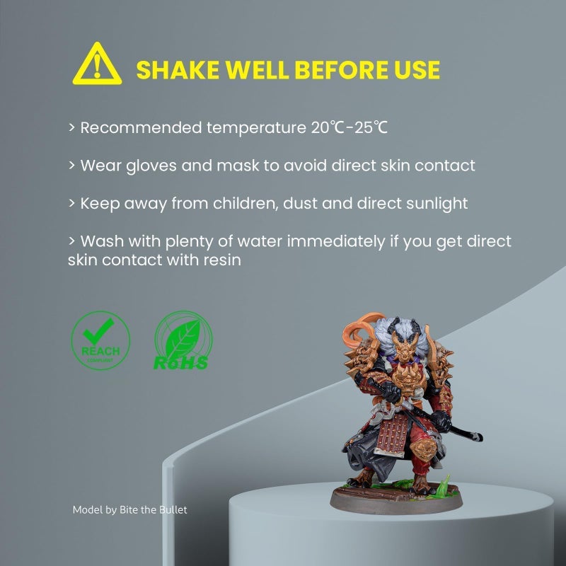 ELEGOO Water Washable 3D Printer Resin LCD UV-Curing Resin 405nm Standard Photopolymer Resin for Mars Saturn Jupiter MSLA DLP LCD 3D Printing 1000Gram Ceramic Grey - Image 4