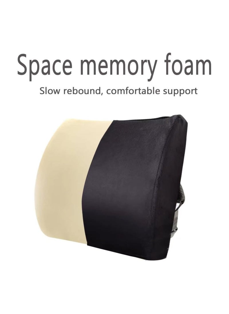 Generic - Lumbar Support Pillow - Ergonomic Memory Foam for Back Support and Pain Relief,Lumbar Support Pillow for Office Chair Cushion - Image 1