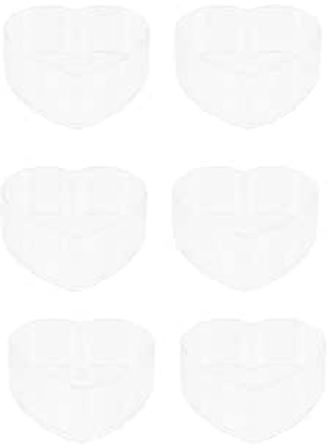 6 Heart Shaped Candy Boxes 120ml Plastic Containers for Valentine Gift Storage - Image 1