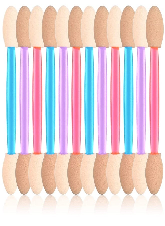 Ghelonadi Eye Shadow Sponge Makeup Applicators Stick Dual Sides Sponge for Home and Salon Use Pack of 12 - Image 1
