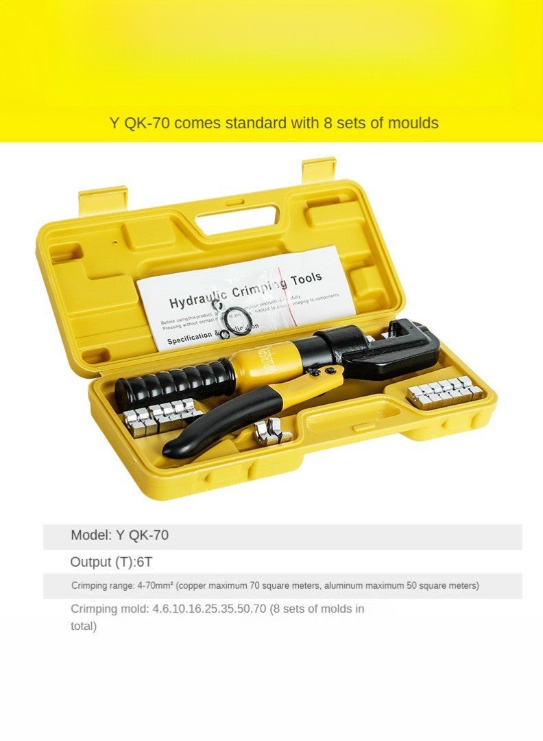 kashemano YQ70A Hydraulic Hose Crimper for 4-70mm² Electrical Terminal Cable Wire  - Image 5
