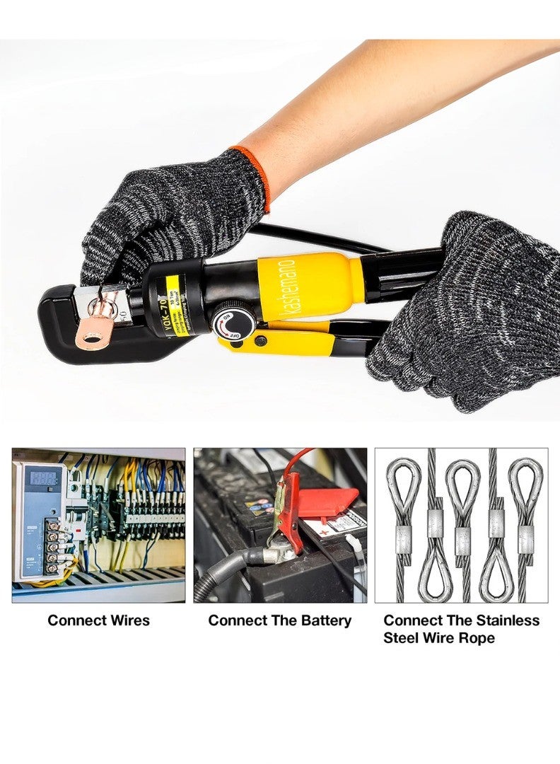 kashemano YQ70A Hydraulic Hose Crimper for 4-70mm² Electrical Terminal Cable Wire  - Image 2