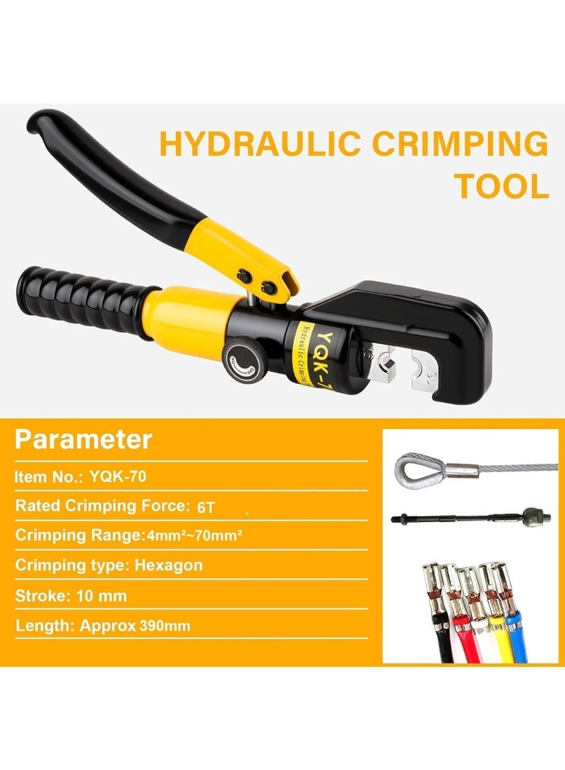 كاشيمانو أداة التجعيد الهيدروليكية YQ70A للمشاكل لسلك الكابلات الطرفية الكهربائية 4-70 مم² - Image 2
