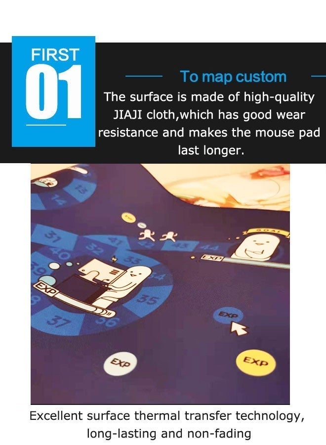 Mouse Pad, Waterproof Large Desk Mouse Pad,800 x 300 x 3mm, 31.5 x 11.8 x 0.157in,Non-Slip Rubber Base Office Desk Keyboard Mouse Pads Desk Decoration Suitable for Gaming, Office - Image 4