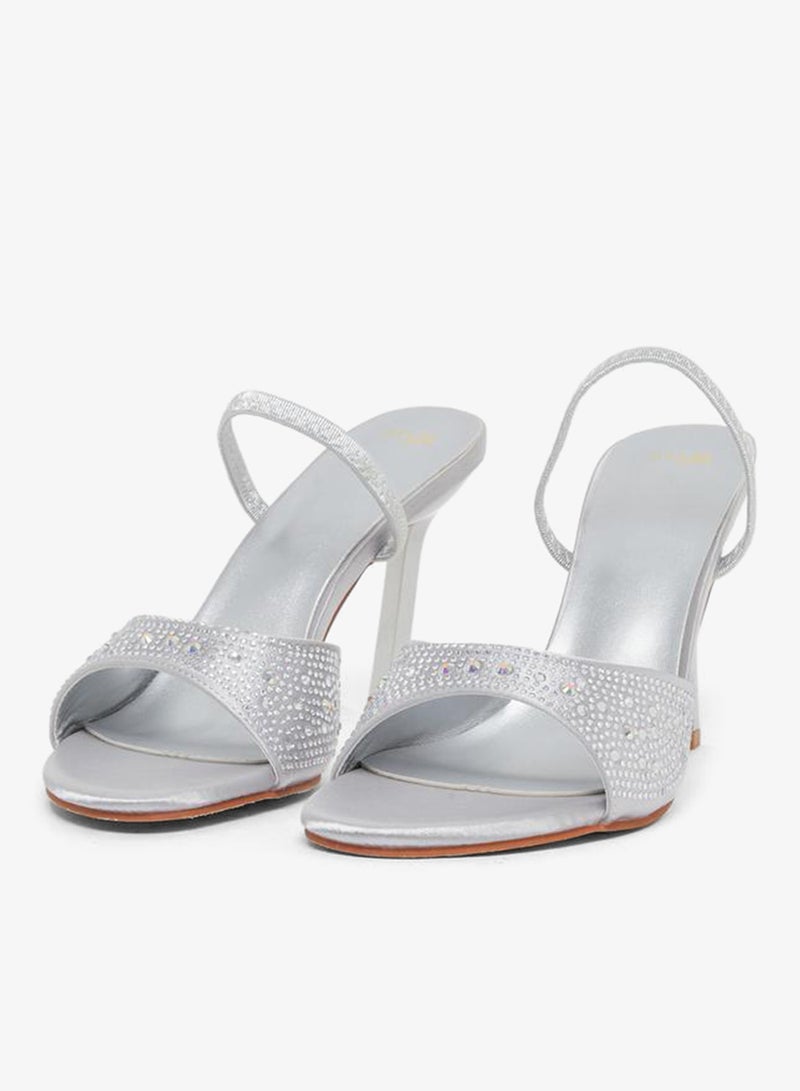 ستايلي صنادل بكعب ستيليتو بحزام خلفي مزخرف - Image 2