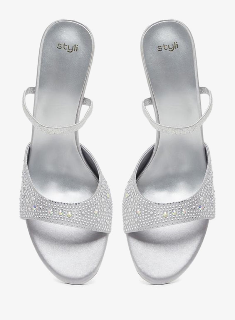 ستايلي صنادل بكعب ستيليتو بحزام خلفي مزخرف - Image 5