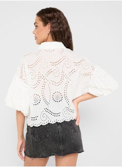 Ginger Schiffli Button Down Shirt  - Image 2