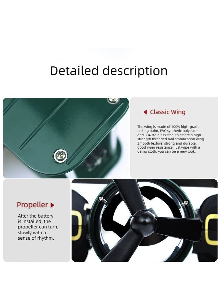 Excefore ساعة قلب طائرة، ساعة قلب تلقائية، ساعة قلب رقمية عتيقة قديمة، ساعة قلب رأس الطائرة للعرض المكتبي المعلق، ساعة منزلية إبداعية للديكور المكتبي والمنزلي، بدون بطارية مرفقة  - Image 4