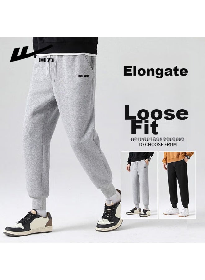 Pull Back Warrior Casual Pants For Men, Loose-fitting, Drawstring, Printed, Elastic Ankle, Spring And Autumn Trousers, Trendy, Fashionable, Versatile, Comfortable Men's Pants - Image 1
