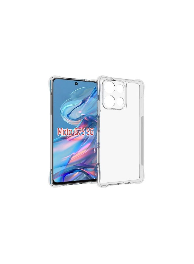 SanHu for Motorola G75 5G 2-In-1 Thin Soft Case Cover, Anti Drop Protection, Anti Fingerprint, Durable, Easy To Clean And Install, Frosted Protective Case+Transparent Four Corner Anti Drop Protective Case - Image 2