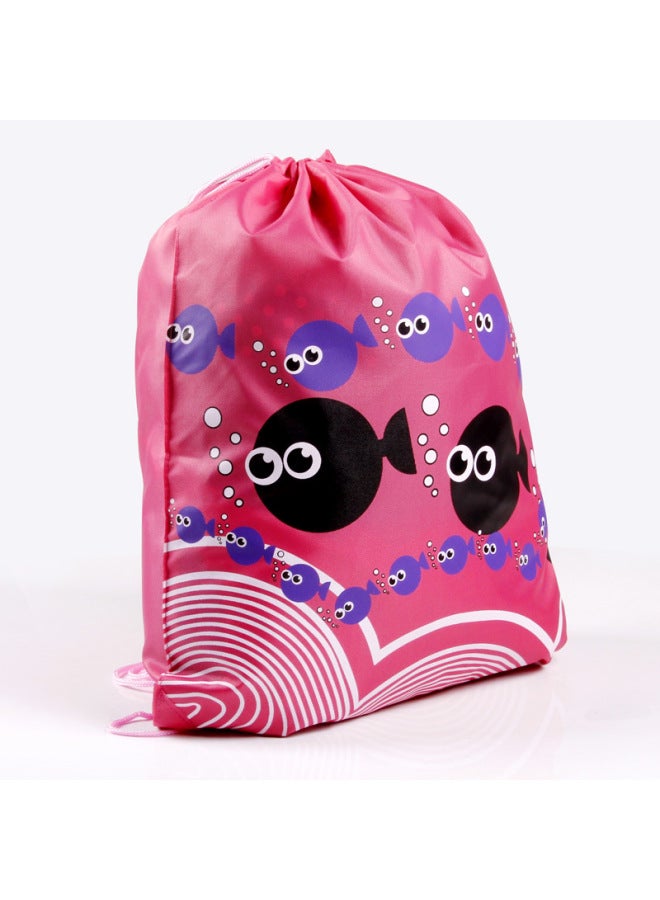 Generic Jiehu Swimming Special Bag Large Capacity Wash Bag Beach Bag Waterproof Bezel Backpack Portable Swimming Bag-Color:T90 Red Envelope - Image 5