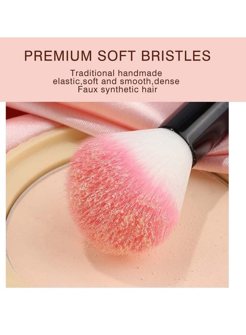 SYOSI Makeup Brushes, 32 Pieces Professional Sets Make up  Premium Synthetic Foundation Blending Face Powder Blush Eyeshadow Eyeliner Brush Kits with Bag, Pink - Image 3