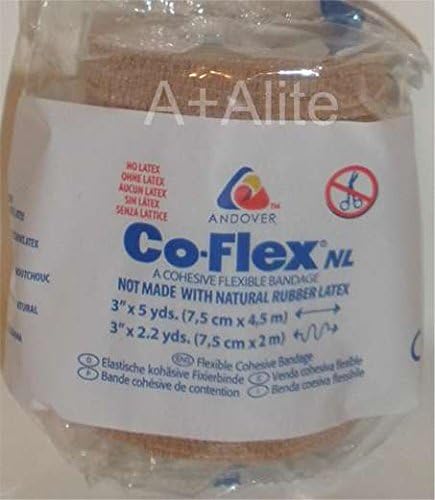 Coflex Andover COFlex NL 3x5Yds Tan Flesh 3Pack Cohesive Flexible Elastic Latex Free Bandage Compression Self Adherent Wrap Adults Children Animals Pets Cats Dogs Horses 5300TN - Image 3
