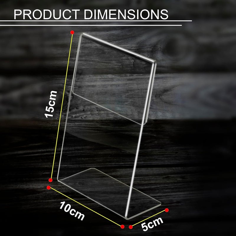 Shuban Acrylic QR Bar Code Display Stand, Paper Stand, Perfect for Restaurants, Promotions, Photo Frames for BHIM, PHONEPE, Google Pay Stand 4" X 6" (A6) - Image 2