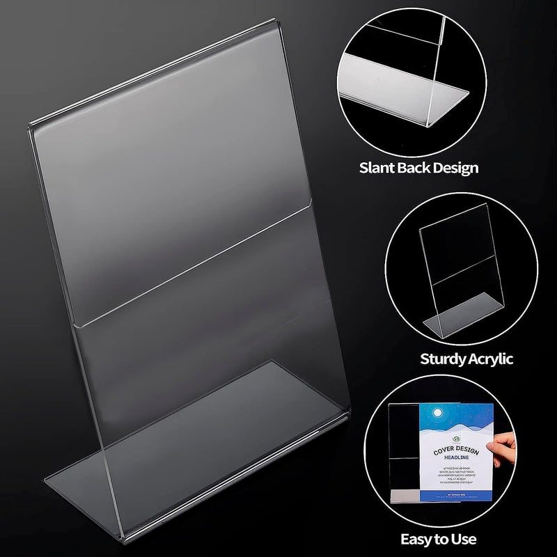 Shuban Acrylic QR Bar Code Display Stand, Paper Stand, Perfect for Restaurants, Promotions, Photo Frames for BHIM, PHONEPE, Google Pay Stand 4" X 6" (A6) - Image 3