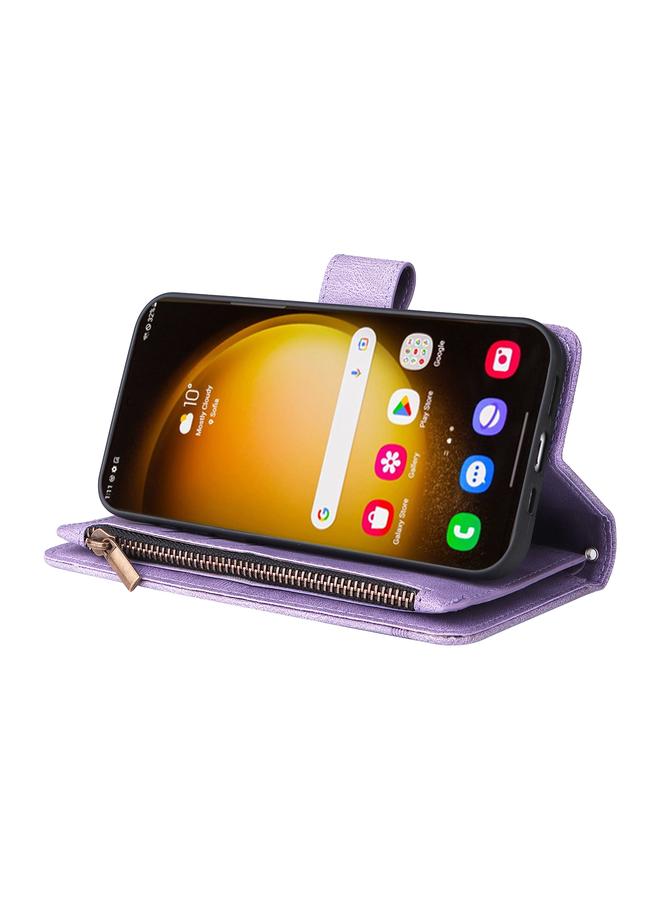 اس-توب جراب لهاتف Samsung Galaxy S24 Ultra بملمس الجلد ومحفظة متعددة البطاقات وسحاب من الجلد - Image 5