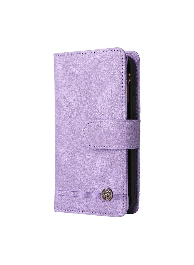 اس-توب جراب لهاتف Samsung Galaxy S24 Ultra بملمس الجلد ومحفظة متعددة البطاقات وسحاب من الجلد - Image 2