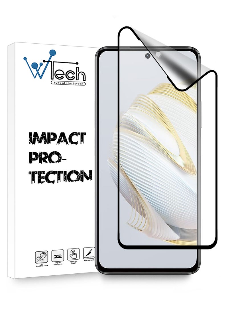 Wtech Huawei Nova 10 SE Matte Ceramic Full Coverage Screen Protector (MSCNMN) - Clear/Black - Image 1