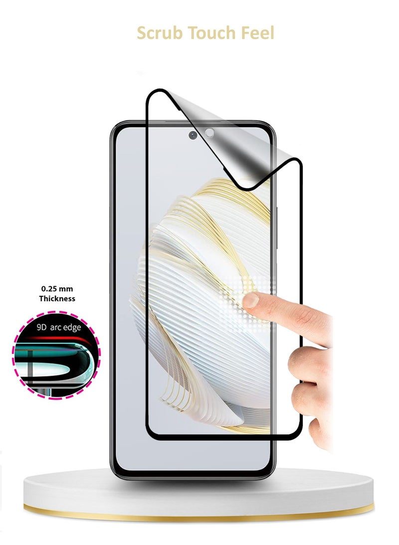 Wtech Huawei Nova 10 SE Matte Ceramic Full Coverage Screen Protector (MSCNMN) - Clear/Black - Image 3