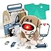 TOP BRIGHT طقم طبي توب برايت للأطفال الصغار 35 مجموعة لعب تمثيلية مع زي طقم طبي خشبي ألعاب تنكر للأطفال للعب أدوار مجموعة طبيب بيطري هدايا عيد الميلاد أو عيد الميلاد للبنات والأولاد 3 4 5 - Image 2