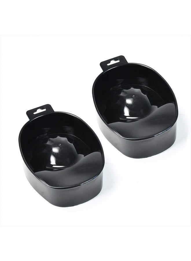 Oarkive 2pcs Manicure Bowl Nail Soaking Bowl Acetone Soak Off Bowl Hand Soaking Bowl Nail Soaking Tray Dip Powder Removal Kit Manicure Bowl Soaker Set for Art Fake Polishing Remover Treatment - Image 2