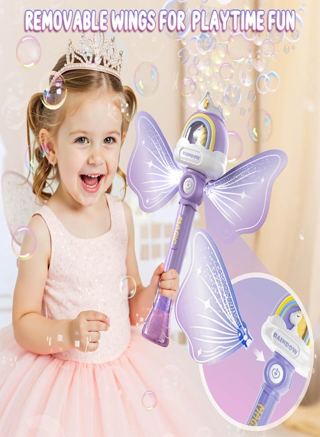 رات سو عصا الفقاعات للأطفال، ألعاب للفتيات من 3 إلى 8 سنوات، عصا الفقاعات الأميرية للفتيات، جهاز نفخ الفقاعات للأطفال مع أضواء وموسيقى، هدايا للأطفال من عمر 3 إلى 8 سنوات - Image 3