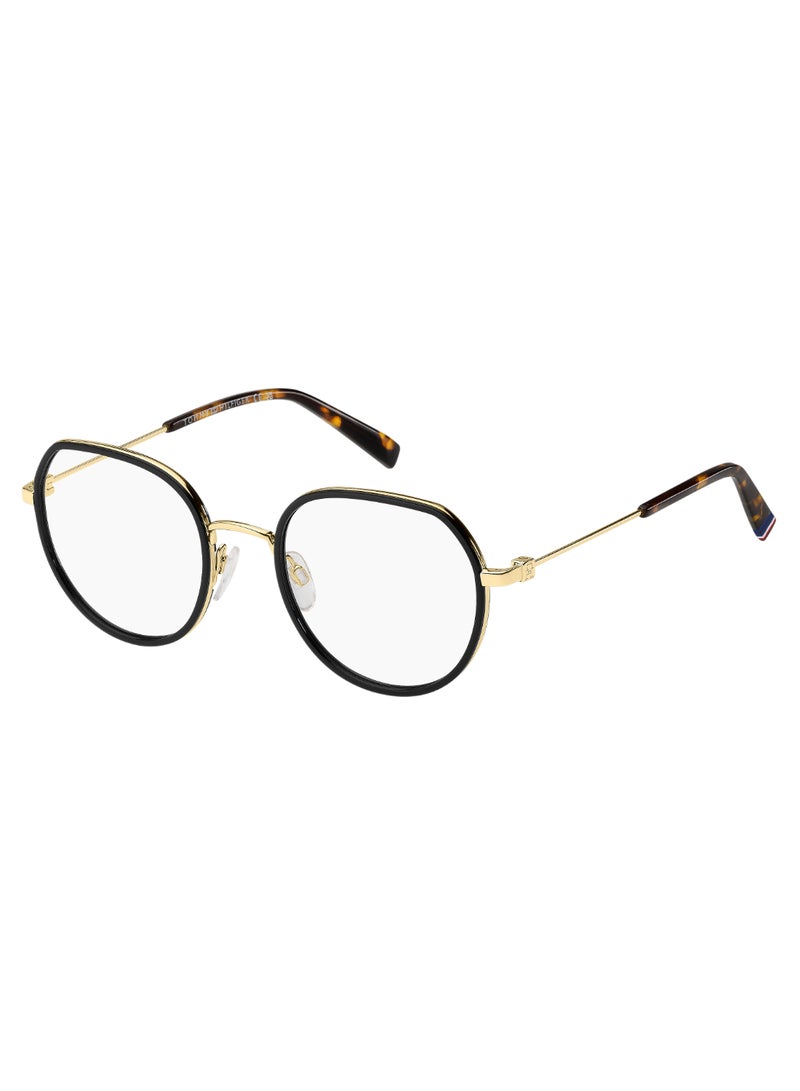 TOMMY HILFIGER Women's Round Shape Metal Sunglasses TH 2096  47 - Lens Size: 47.2 Mm - Gold Blck_ - Image 1