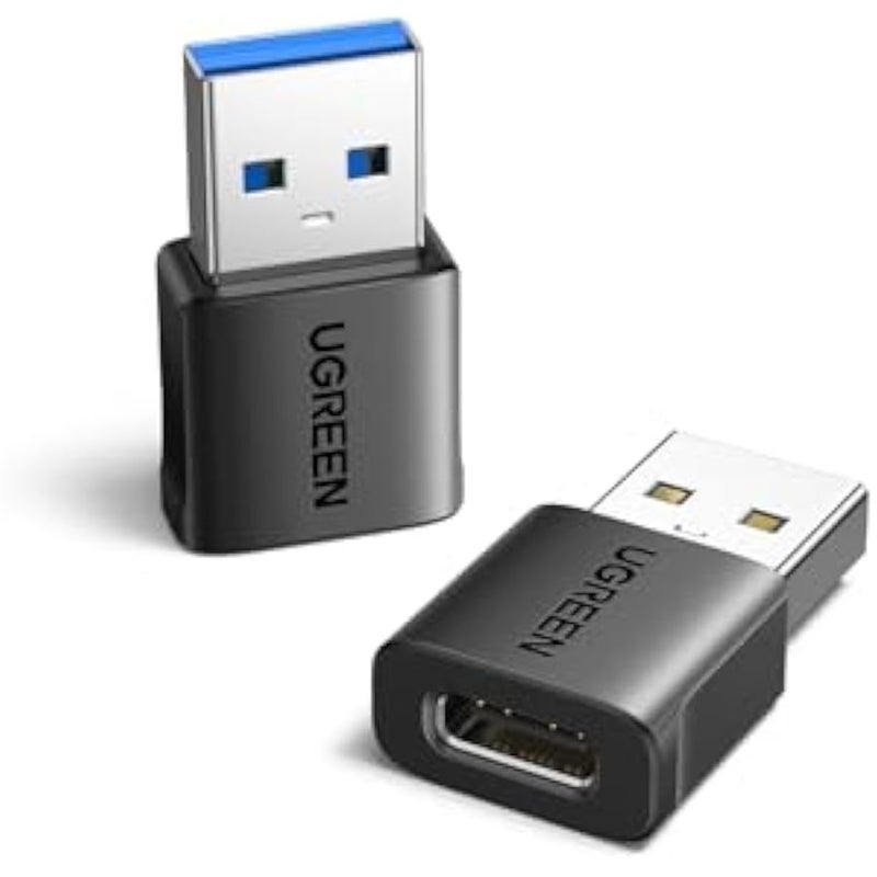 يوجرين محول USB C إلى USB ، قطعتان، موصل 10 جيجابت في الثانية من النوع C و A، محول من أنثى إلى ذكر لجهاز iPad Pro Air، iPhone16 Pro Max، Galaxy S23 S24 Ultra - Image 1