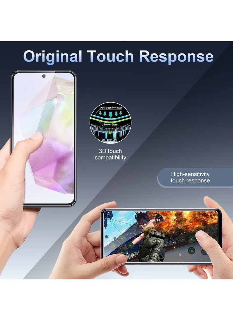 TIGER Samsung Galaxy A55 5G Screen Protector Pack of 3 – Bubble-Free, Full Coverage, Ultra-Clear Anti-Scratch, Shatterproof Tempered Glass for Maximum Protection – Perfect Fit for Samsung Galaxy A55 5G - Image 3