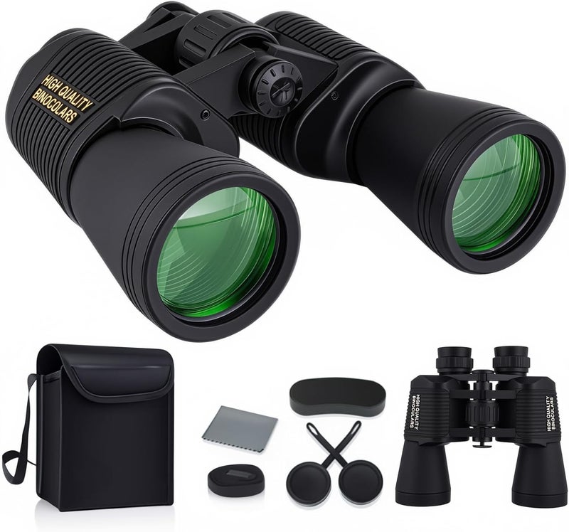 Feelon 20X50 Binoculars for Adults High Powered with Low Light Vision, Bright BAK 4 Glass, Bird Watching, Safari, Trekking Waterproof & Easy Focusing Compact & Lightweight - Image 1