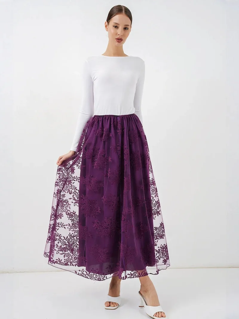بيغ دارت BDART Floral High Waist Maxi Skirt