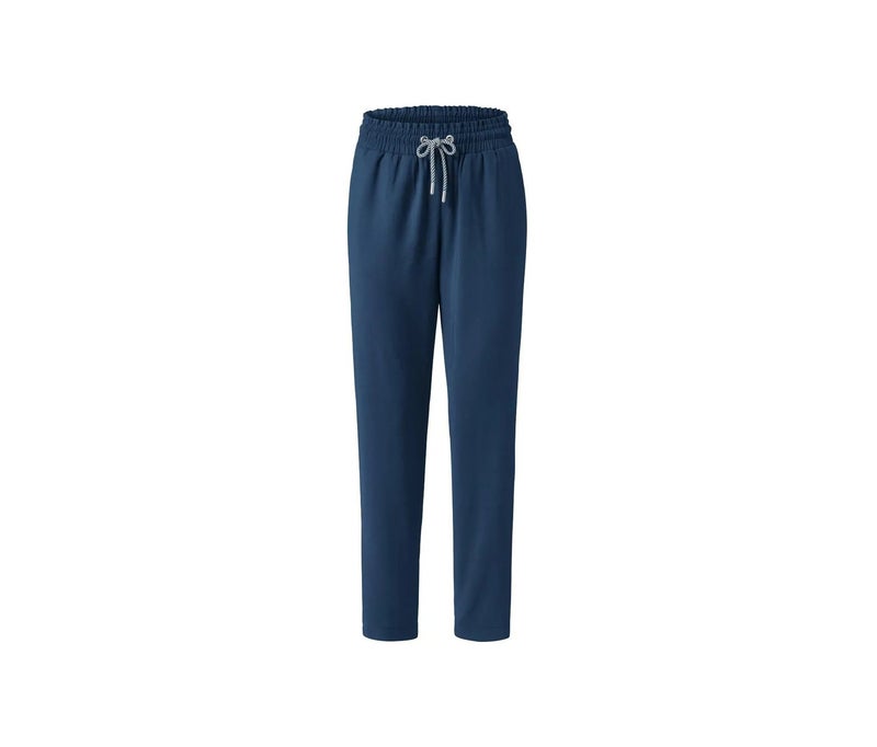 Tchibo Women Regular Fit Drawstring Jogger Pants, Navy - Image 2