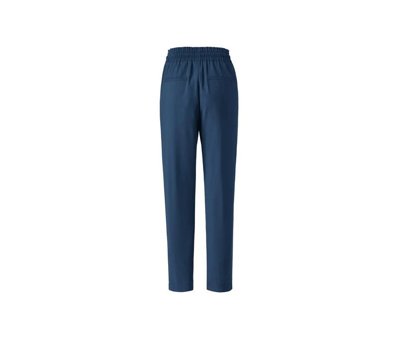 Tchibo Women Regular Fit Drawstring Jogger Pants, Navy - Image 3