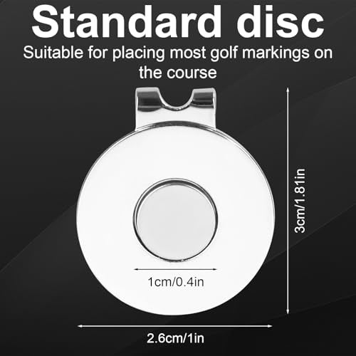 XIHIRCD 6pcs Golf Hat Clip, Strong Magnet Golf Ball Marker Magnetic Ball Marker Metal Holder for Golf Hats Caps Pants Gloves Belts Golf Accessories Women Men Gifts (Silver) - Image 2