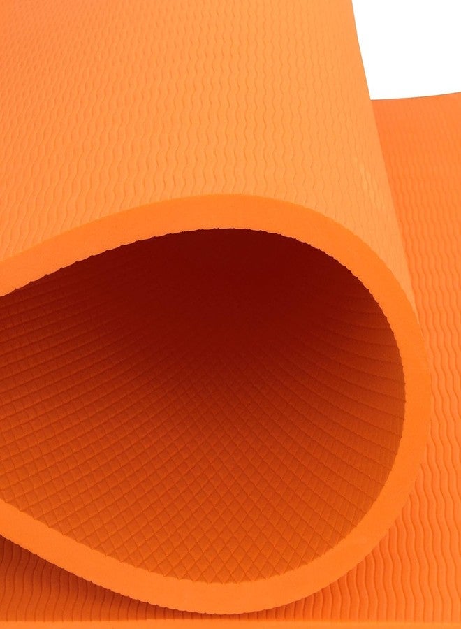 ZIVSA Premium Yoga Mat 4MM Thickness | Non-Slip Exercise & Fitness Mat | Lightweight, Sweat-Resistant & Durable | Ideal for Yoga, Pilates, Stretching & Home Workouts | Orange - Image 3