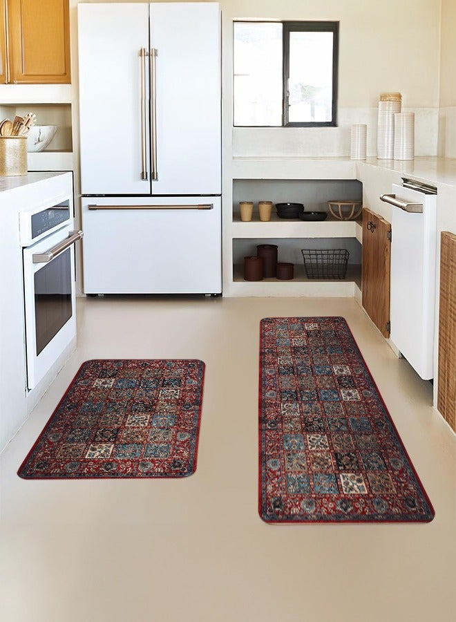 2 PCS Kitchen Floor Mats Rugs Set, Cushion Floor Carpet, Waterproof, Oil Resistant and Anti-Fatigue PU Standing Mat for Kitchen, Floor, Office, Sink, Laundry 45*75CM+45*120CM - Image 3