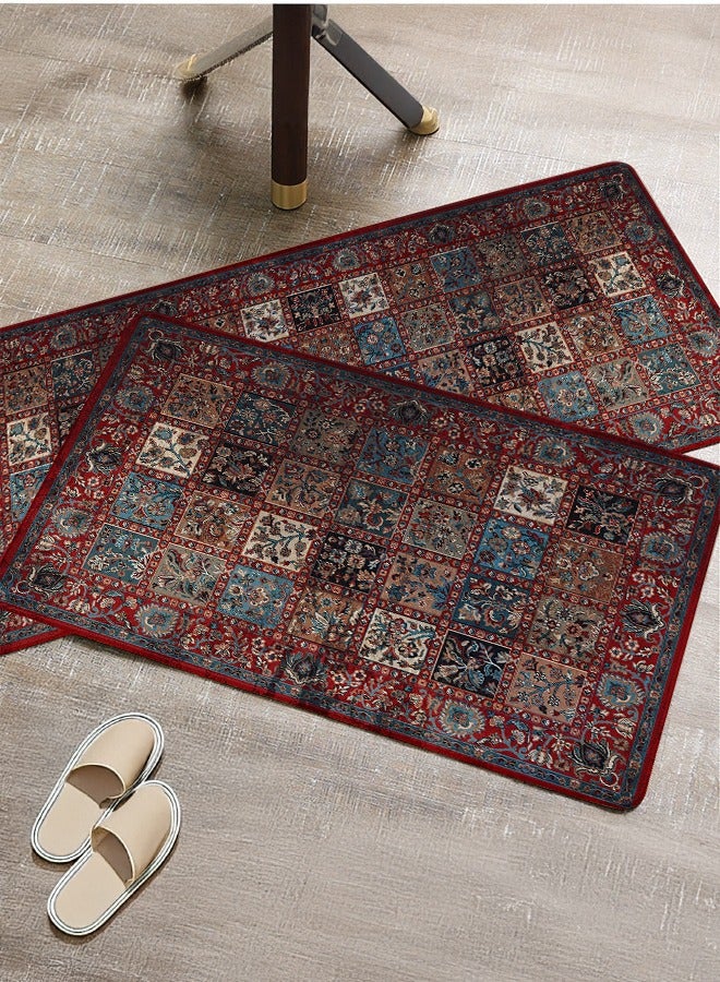 2 PCS Kitchen Floor Mats Rugs Set, Cushion Floor Carpet, Waterproof, Oil Resistant and Anti-Fatigue PU Standing Mat for Kitchen, Floor, Office, Sink, Laundry 45*75CM+45*120CM - Image 2