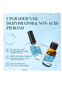 Born Pretty BORN PRETTY Natural Nail Prep Dehydrate and Bond Primer Acid-Free,15ml Dehydrator for Acrylic and Gel Nail Polish, Non Acid Primer for UV Gels Fast Dry Superior Bonding Agent Gift Box Set  - Image 2