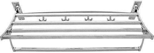 FORTUNE Stainless Steel Heavy Square Folding Towel Rack for Bathroom/Towel Stand/Hanger/Bathroom Accessories (24 inch - Chrome) - Image 3