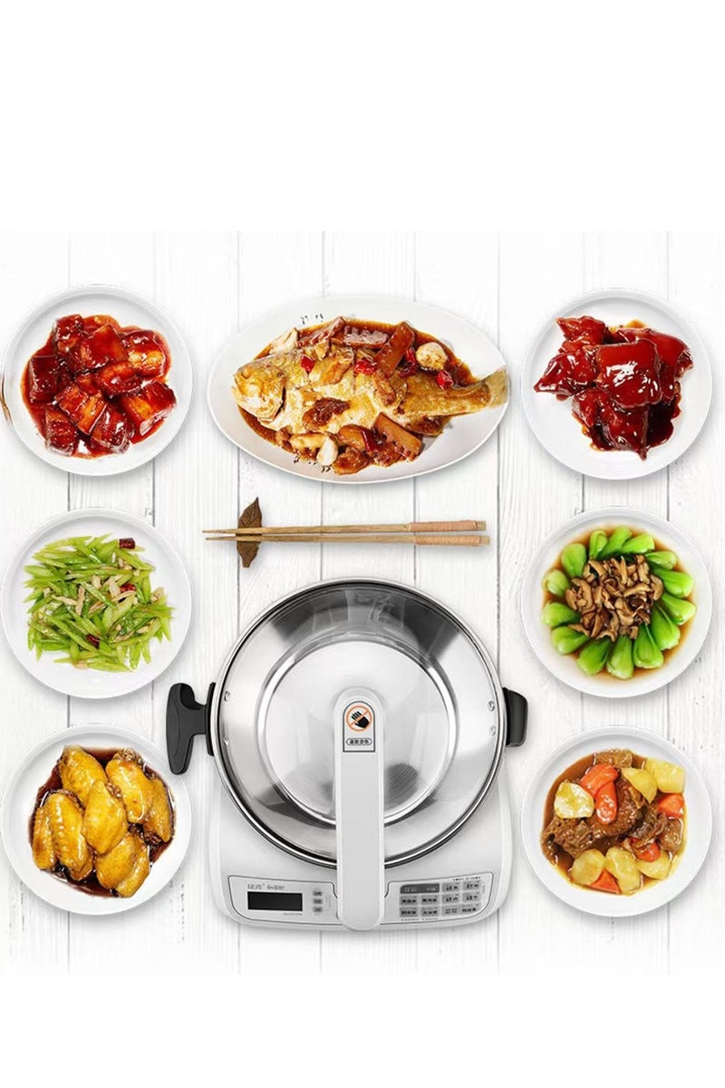 Automatic Cooking Pan Intelligent Electric Cooking Pan Cooking Machine There is no lampblack, and it won't burn - Image 2