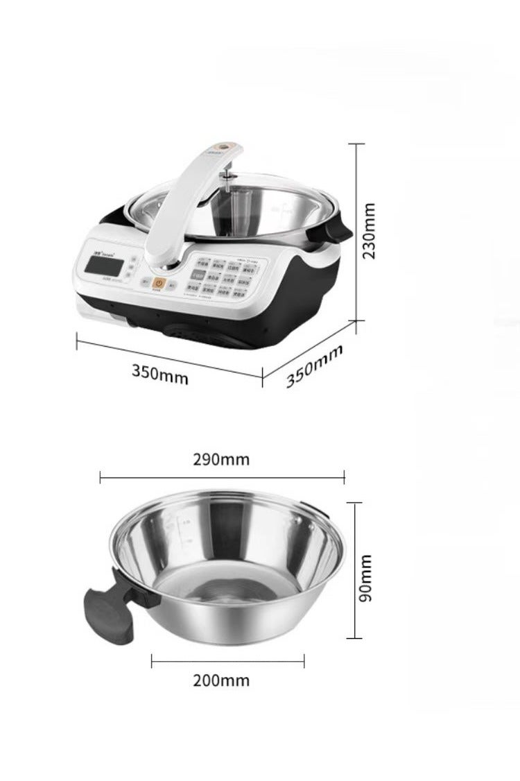 Automatic Cooking Pan Intelligent Electric Cooking Pan Cooking Machine There is no lampblack, and it won't burn - Image 4