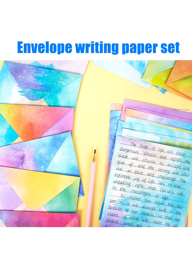 Daytoyz Watercolour Letter Paper and Envelope, TOATELU 1 Set 160 Pieces 22.5 x 15.5 x 2.2 cm Letter Paper with Envelope Pastel Beautiful Writing Paper Set for Office Supplies Stationery You Can Send Someone - Image 5