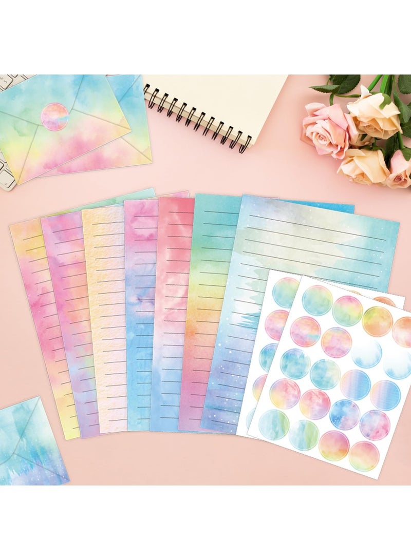 Daytoyz Watercolour Letter Paper and Envelope, TOATELU 1 Set 160 Pieces 22.5 x 15.5 x 2.2 cm Letter Paper with Envelope Pastel Beautiful Writing Paper Set for Office Supplies Stationery You Can Send Someone - Image 4