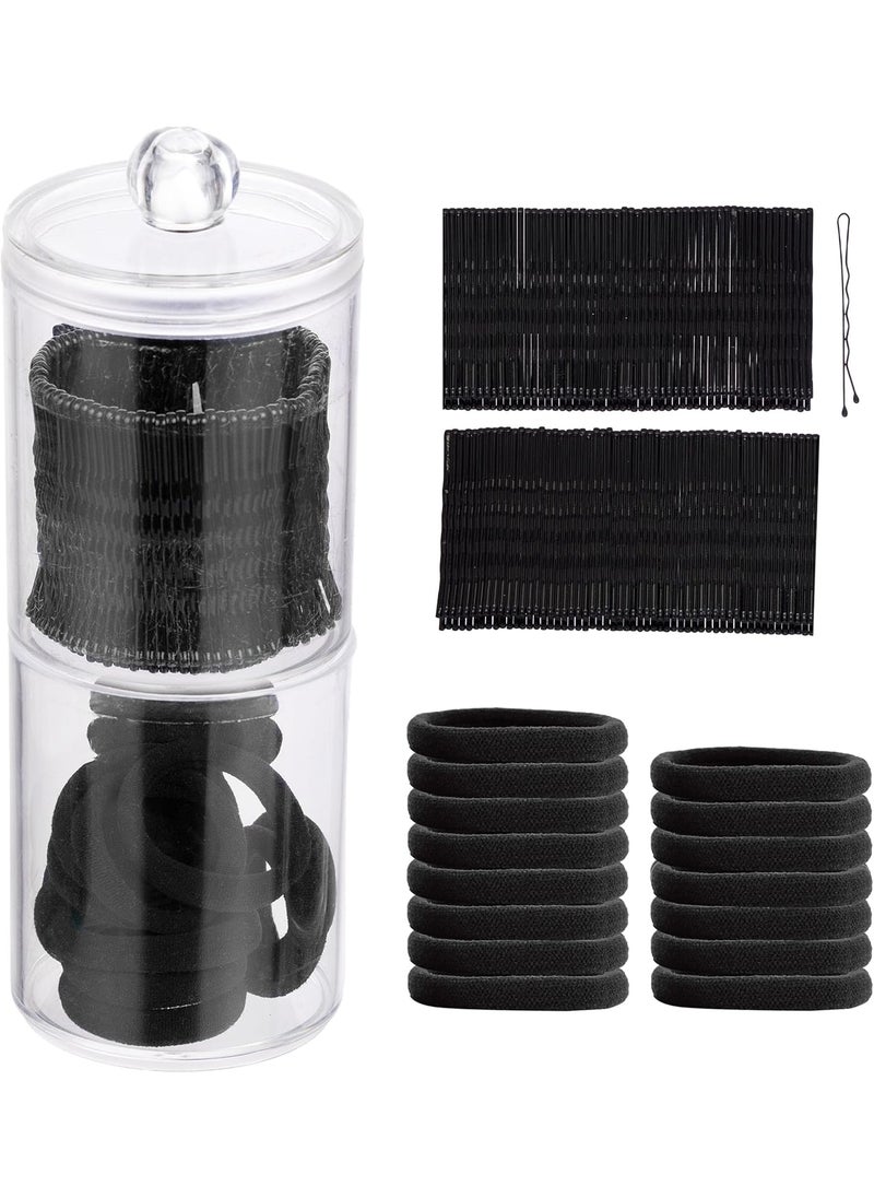Expressions Expressions 125 Count Beauty Essentials Kit  Includes 110 Bobby Pins  15 Hair Elastics  Hair Accessories for Women Girls with Organizer 