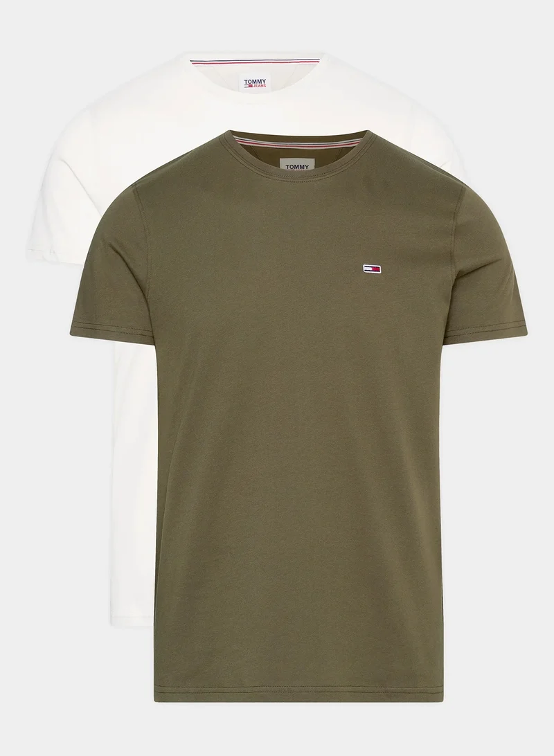 TOMMY JEANS Essential 2 Pack Crew Neck T-Shirt