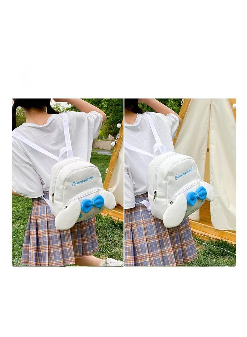 نيبمينينت Cinnamoroll Plush School Backpack Kindergarten White  - Image 3