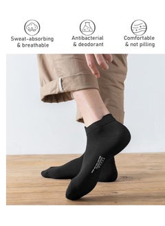 GUDOO 3 Pairs Men's Low Cut Athletic Socks 100% Cotton Sports Comfort Cushion Sports Socks Comfort Fit Breathable Sweat-Absorptive Odor-Resistant Socks  - Image 4